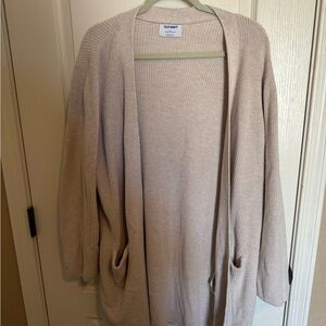 Old Navy Cream Cardigan Sweater Soft Knit Duster
